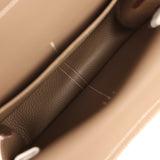Hermes Halzan 25 Etoupe Clemence Palladium Hardware - Thumbnail View 12
