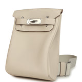 Hermes HAC A Dos PM Backpack Craie Togo Palladium Hardware - Thumbnail View 5