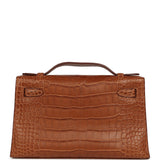 Hermes Kelly Pochette Gold Matte Alligator Gold Hardware - Thumbnail View 4