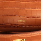 Hermes Kelly Pochette Gold Matte Alligator Gold Hardware - Thumbnail View 7