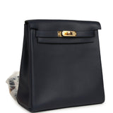 Hermes Kelly Ado II Backpack Bleu Nuit Evercolor Gold Hardware - Thumbnail View 2