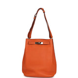 Pre-owned Hermes So Kelly 22 Orange Togo Palladium Hardware - Thumbnail View 7