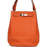 Pre-owned Hermes So Kelly 22 Orange Togo Palladium Hardware - Thumbnail View 1