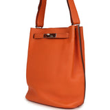 Pre-owned Hermes So Kelly 22 Orange Togo Palladium Hardware - Thumbnail View 5