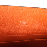 Pre-owned Hermes So Kelly 22 Orange Togo Palladium Hardware - Thumbnail View 9