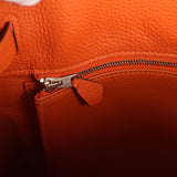 Pre-owned Hermes So Kelly 22 Orange Togo Palladium Hardware - Thumbnail View 10