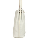 Pre-owned Hermes So Kelly 26 White Verso Clemence Palladium Hardware - Thumbnail View 3