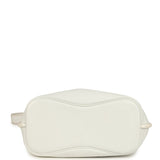 Pre-owned Hermes So Kelly 26 White Verso Clemence Palladium Hardware - Thumbnail View 6