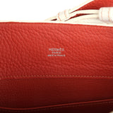 Pre-owned Hermes So Kelly 26 White Verso Clemence Palladium Hardware - Thumbnail View 8