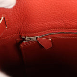 Pre-owned Hermes So Kelly 26 White Verso Clemence Palladium Hardware - Thumbnail View 9