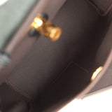 Hermes Herbag Zip Pocket PM 31 Ebene Militaire Canvas and Black Vache Hunter Gold Hardware - Thumbnail View 11