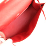 Hermes Kelly Pochette Rouge Vif Ostrich Palladium Hardware - Thumbnail View 8