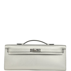 Hermes Kelly Cut Argent Chevre Chamkilight Palladium Hardware