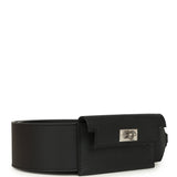 Hermes Kelly Pocket Bag Strap 105CM Black Swift and Epsom Palladium Hardware - Thumbnail View 2