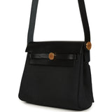 Hermes Herbag Zip 20 Mini Black Toile Militaire Canvas and Black Vache Hunter Gold Hardware - Thumbnail View 5