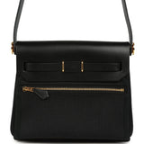 Hermes Herbag Zip 20 Mini Black Toile Militaire Canvas and Black Vache Hunter Gold Hardware - Thumbnail View 4