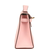 Hermes Special Order (HSS) Kelly Pochette Rose Sakura Verso Swift Permabrass Hardware