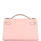 Hermes Special Order (HSS) Kelly Pochette Rose Sakura Verso Swift Permabrass Hardware