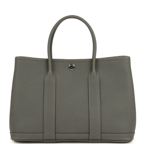 Hermes Garden Party 30 Gris Meyer Negonda Palladium Hardware