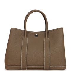 Hermes Garden Party 30 Etoupe Negonda Palladium Hardware