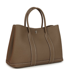Hermes Garden Party 30 Etoupe Negonda Palladium Hardware
