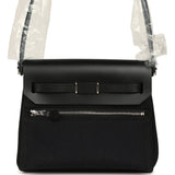 Hermes Herbag Zip 20 Mini Black Toile Militaire Canvas and Vache Hunter Palladium Hardware - Thumbnail View 4