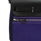 Hermes Herbag Zip 20 Mini Purple Toile Militaire Canvas and Black Vache Hunter Palladium Hardware - Thumbnail View 9