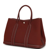 Hermes Garden Party 30 Rouge H Toile H and Negonda Palladium Hardware - Thumbnail View 5