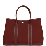 Hermes Garden Party 30 Rouge H Toile H and Negonda Palladium Hardware - Thumbnail View 4
