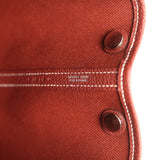 Hermes Garden Party 30 Rouge H Toile H and Negonda Palladium Hardware - Thumbnail View 8