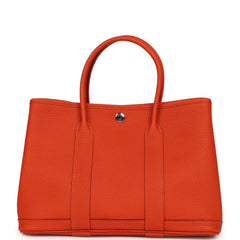 Hermes Garden Party 30 Capucine Negonda Palladium Hardware