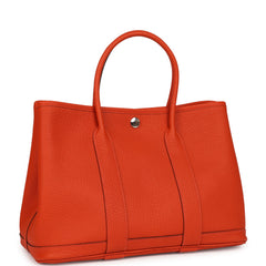 Hermes Garden Party 30 Capucine Negonda Palladium Hardware