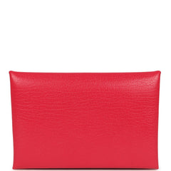 Hermes Calvi Card Holder Rose Mexico Chevre Chamkila Palladium Hardware