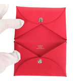 Hermes Calvi Card Holder Rose Mexico Chevre Chamkila Palladium Hardware