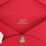 Hermes Calvi Card Holder Rose Mexico Chevre Chamkila Palladium Hardware