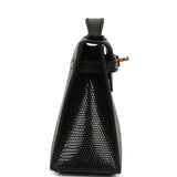 Hermes Kelly Pochette Black Varanus Niloticus Lizard Gold Hardware - Thumbnail View 3