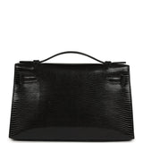 Hermes Kelly Pochette Black Varanus Niloticus Lizard Gold Hardware - Thumbnail View 4