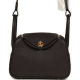 Hermes Mini Lindy II Bai Brun Clemence Gold Hardware - Thumbnail View 1
