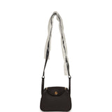 Hermes Mini Lindy II Bai Brun Clemence Gold Hardware - Thumbnail View 6