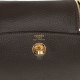 Hermes Mini Lindy II Bai Brun Clemence Gold Hardware - Thumbnail View 7
