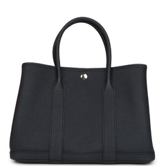 Hermes Garden Party 30 Bleu Indigo Negonda Palladium Hardware