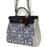 Hermes Herbag Zip PM 31 "Circuit 24" Bleu Royal, Ecru Toile H Canvas and Bleu Indigo Vache Hunter Leather Gold Hardware - Thumbnail View 4