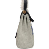 Hermes Herbag Zip PM 31 "Circuit 24" Bleu Royal, Ecru Toile H Canvas and Bleu Indigo Vache Hunter Leather Gold Hardware - Thumbnail View 3