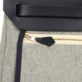 Hermes Herbag Zip PM 31 "Circuit 24" Bleu Royal, Ecru Toile H Canvas and Bleu Indigo Vache Hunter Leather Gold Hardware - Thumbnail View 9