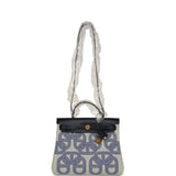 Hermes Herbag Zip PM 31 "Circuit 24" Bleu Royal, Ecru Toile H Canvas and Bleu Indigo Vache Hunter Leather Gold Hardware - Thumbnail View 6