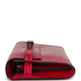 Hermes Kelly Wallet To Go Rose Scheherazade Shiny Alligator Palladium Hardware - Thumbnail View 4