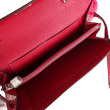 Hermes Kelly Wallet To Go Rose Scheherazade Shiny Alligator Palladium Hardware - Thumbnail View 8