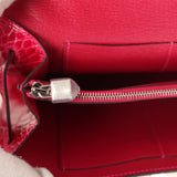 Hermes Kelly Wallet To Go Rose Scheherazade Shiny Alligator Palladium Hardware - Thumbnail View 9