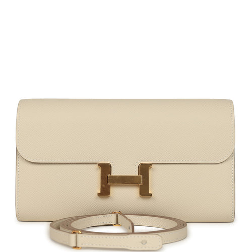 Hermes Constance Wallet To Go Craie Epsom Gold Hardware