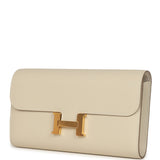 Hermes Constance Wallet To Go Craie Epsom Gold Hardware - Thumbnail View 6
